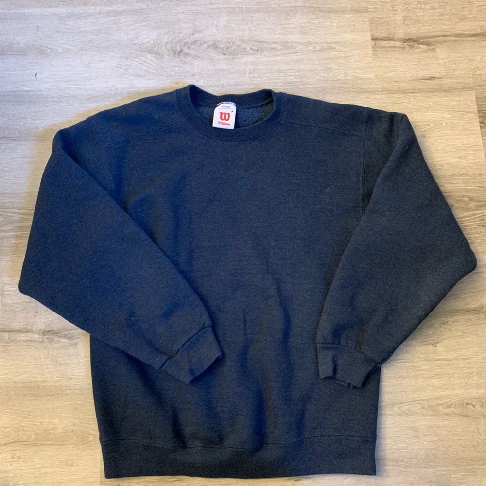 Wilson Men's Sweatshirt Medium Heavy Weight Blue 50/50 Cotton/Polyester